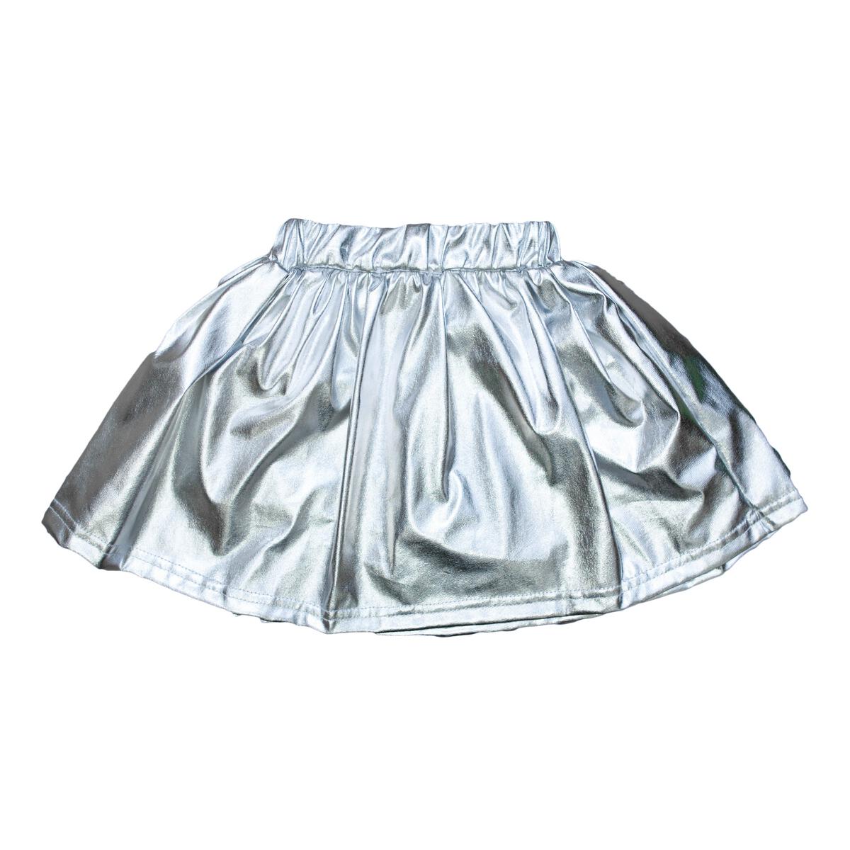 Silver Metallic Skort