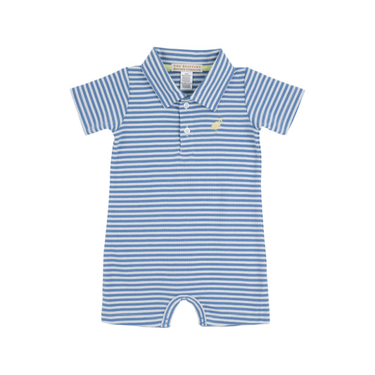 Sir Proper's Romper - Barbados Blue Stripe