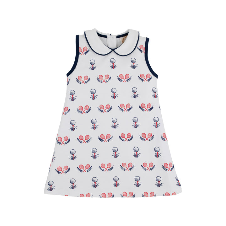 Sleeveless Maude's Peter Pan Collar Dress- Little Sport