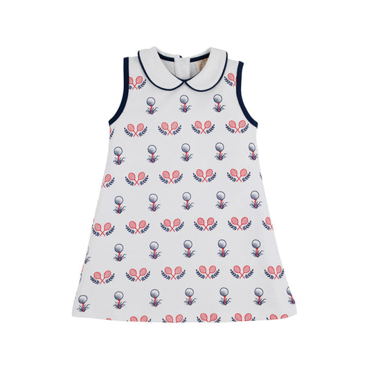 Sleeveless Maude's Peter Pan Collar Dress- Little Sport