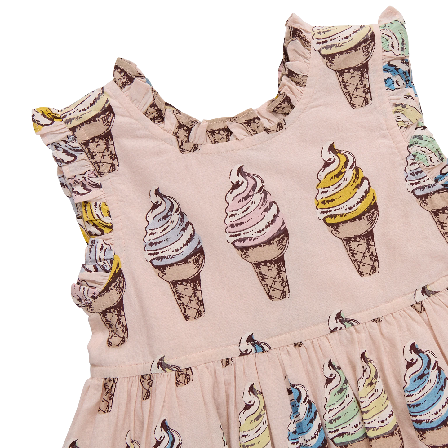 Girls Alyssa Dress- Pink Soft Serve