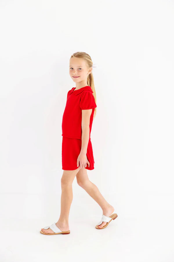 Short Sleeve Maude's Sweater Richmond Red