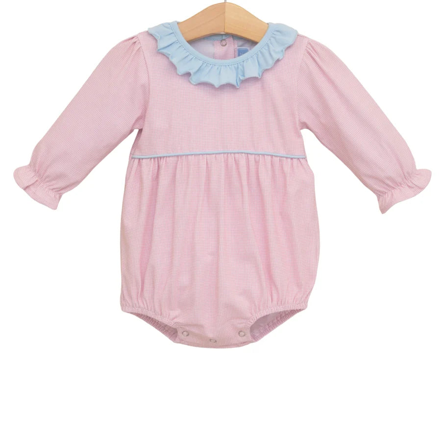 Amelia Bubble- Light Pink Microgingham