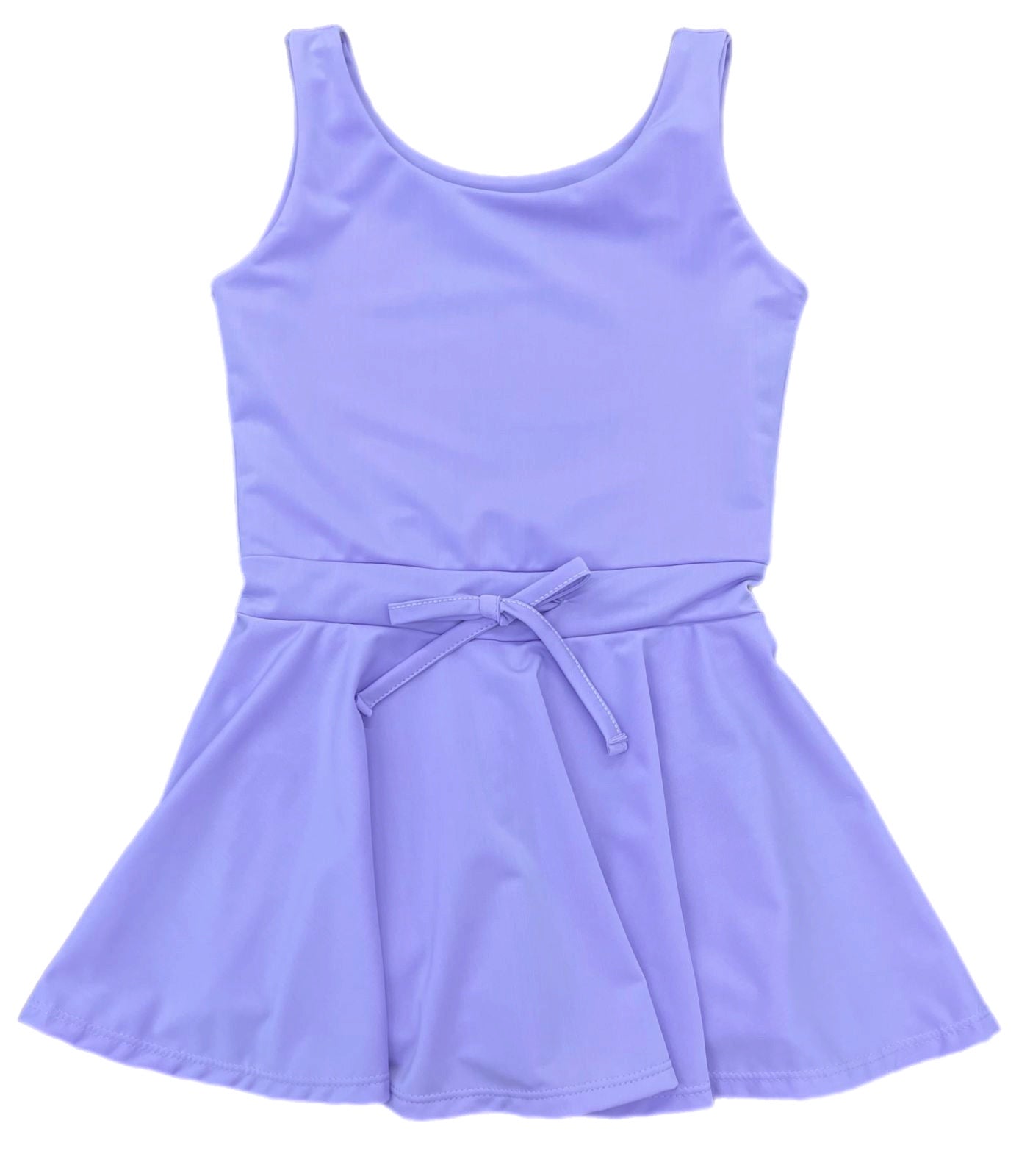 Athleisure Tennis Dress w/Tie - Lavender