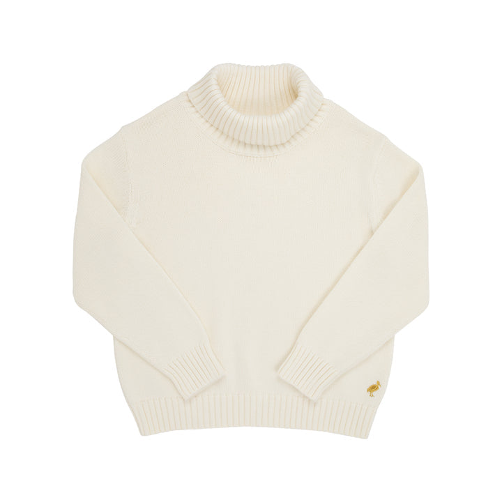 Townsend Turtleneck Sweater - Pearl/Gold