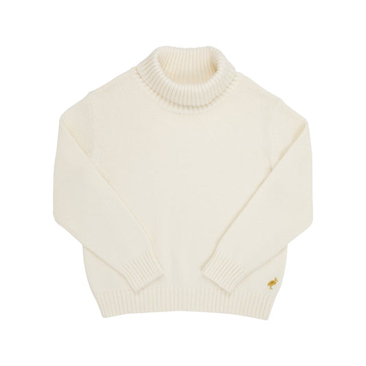Townsend Turtleneck Sweater - Pearl/Gold