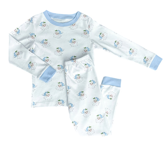 2pc Jammies - Blue Santa