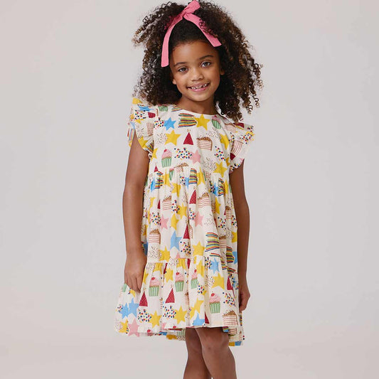 Girls Jennifer Dress- Birthday Star