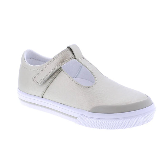 Drew Gold Leather T-Strap