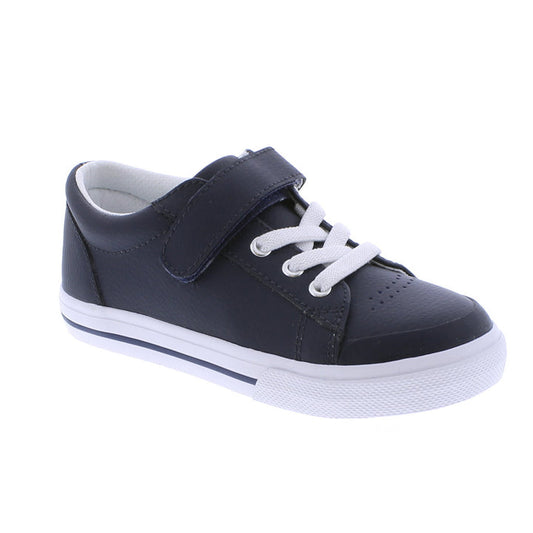 Reese Navy Leather Velcro Shoe