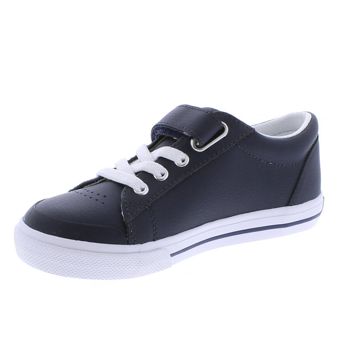 Reese Navy Leather Velcro Shoe