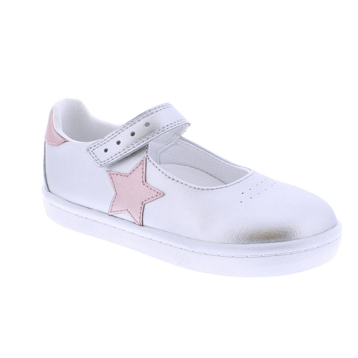 Stella -Silver Rose Star Leather Shoe