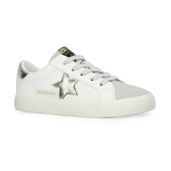 Valery Kids Shoe - White Pebble Gold Star