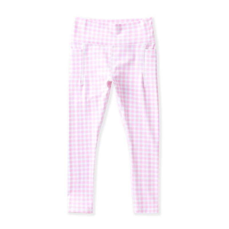 Pink Gingham Active Leggings