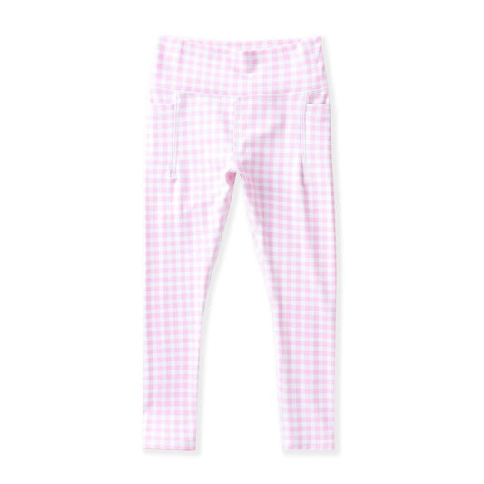 Pink Gingham Active Leggings