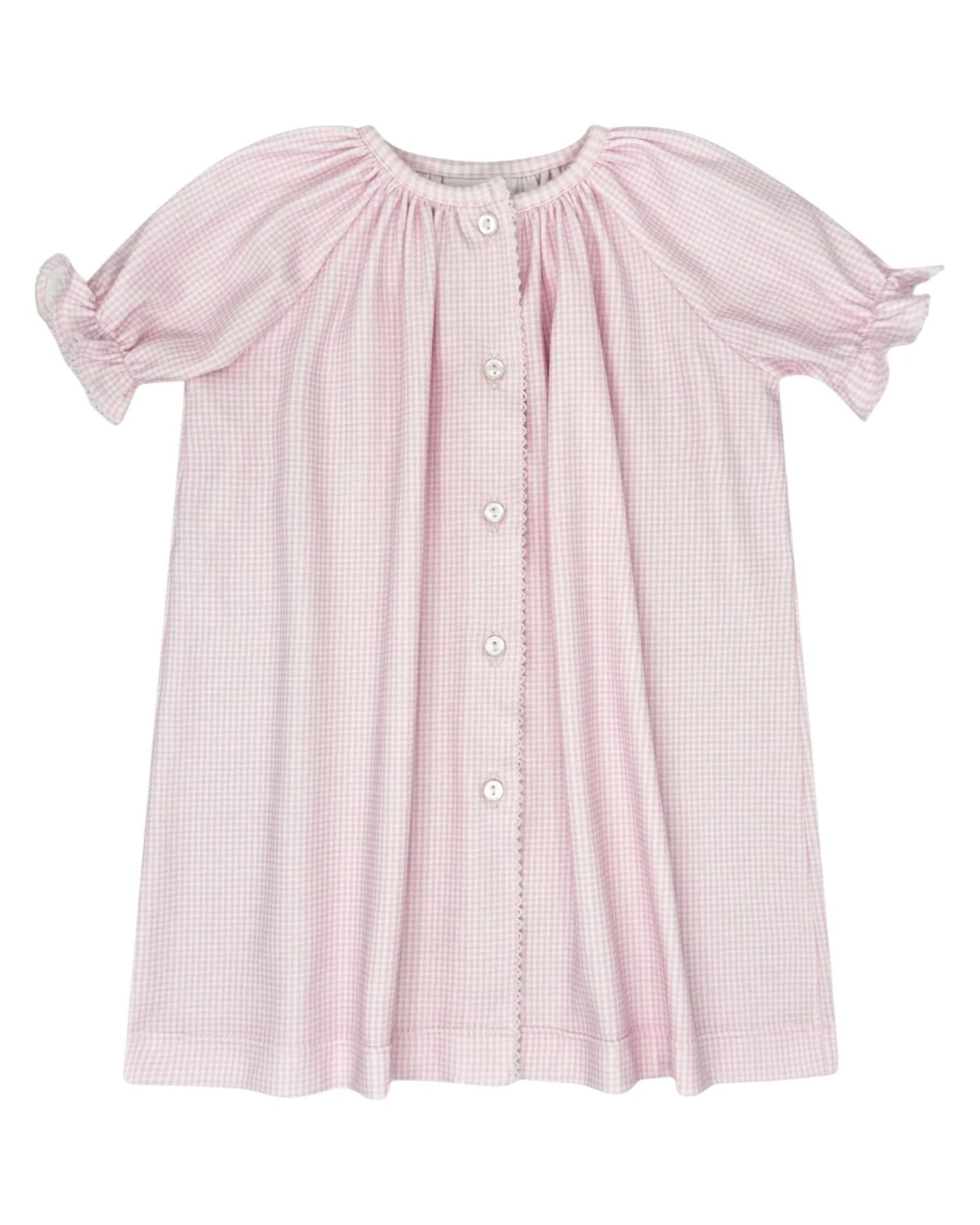 Vintage Girls Daygown: Baby Pink Mini Gingham