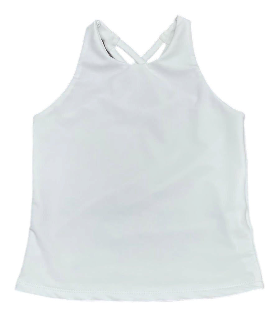 Cross Back Athleisure Top - White