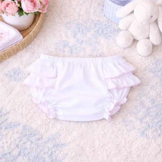 Essentials Diaper Cover with Pink Trim