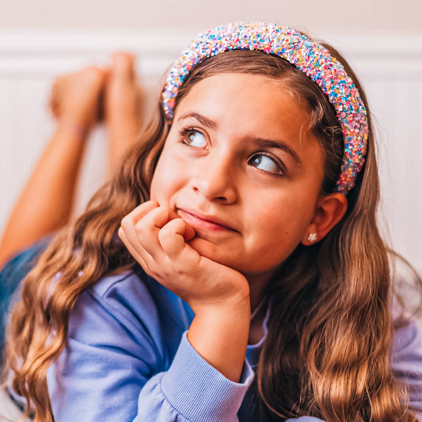 Kids Padded Headband - Chunky Sequin Hair Band: Multi-Colored
