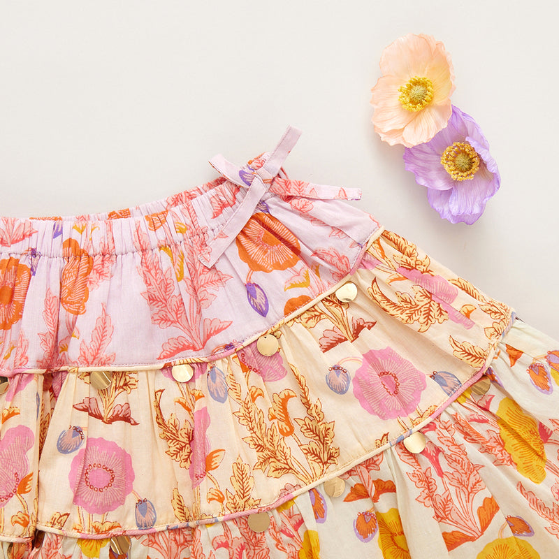 Girls Allie Skirt - Gilded Floral