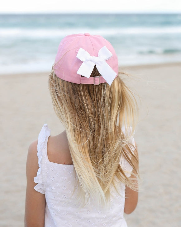 Big Sister Bow Baseball Hat - Pink (Youth)