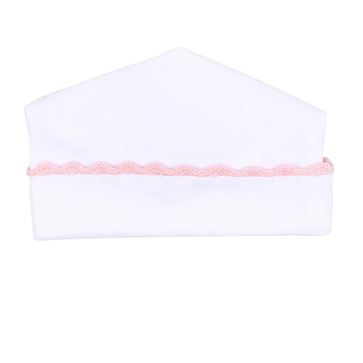Baby Joy Hat with Pink Crochet Trim
