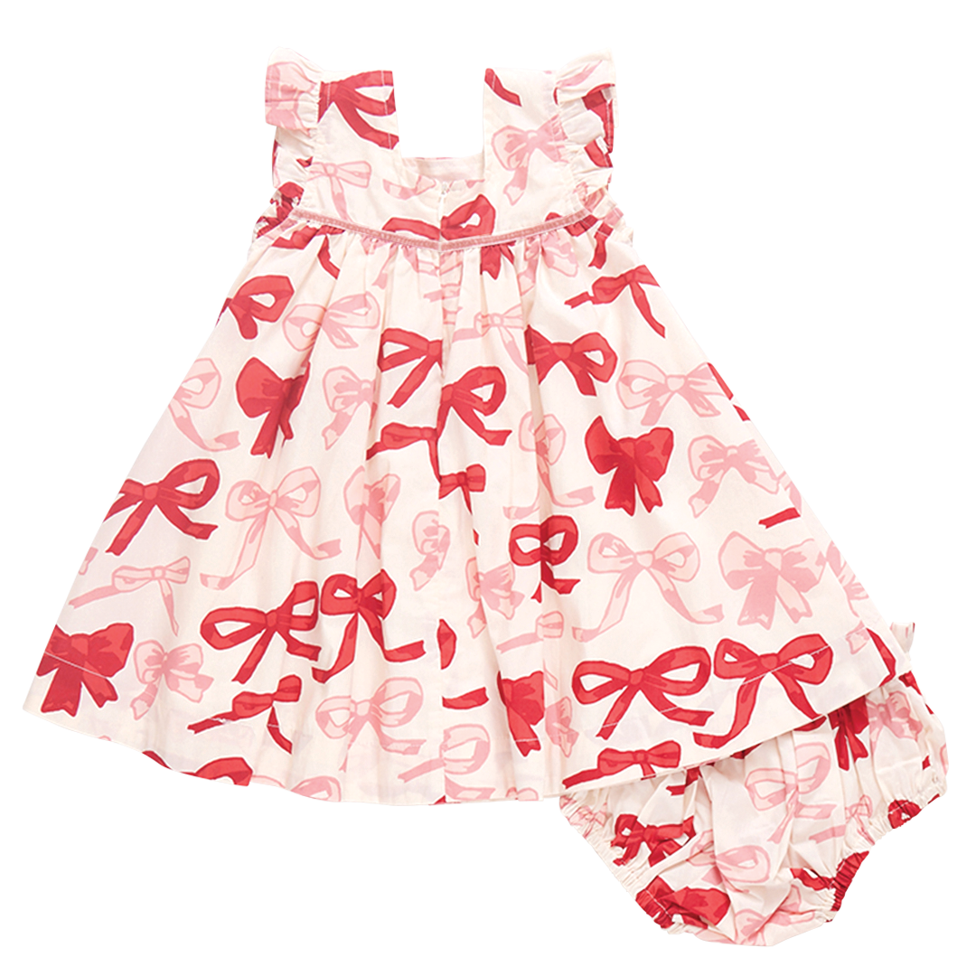 Girls Camelia Dress - Valentines Bows