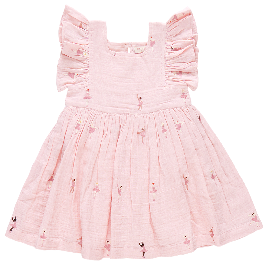 Girls Elsie Dress - Ballerina Embroidery