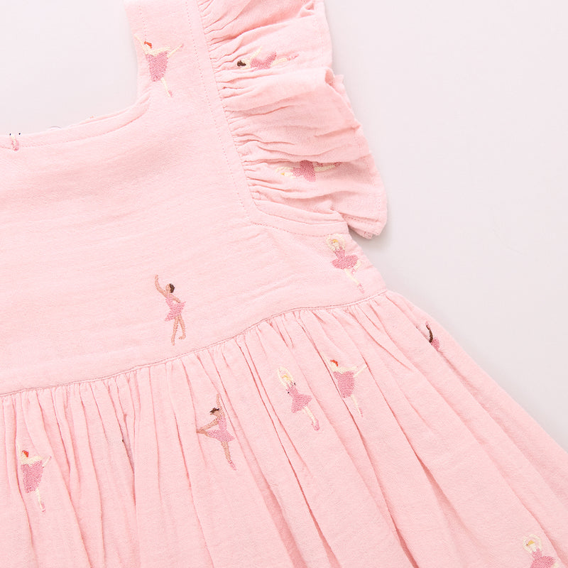 Girls Elsie Dress - Ballerina Embroidery