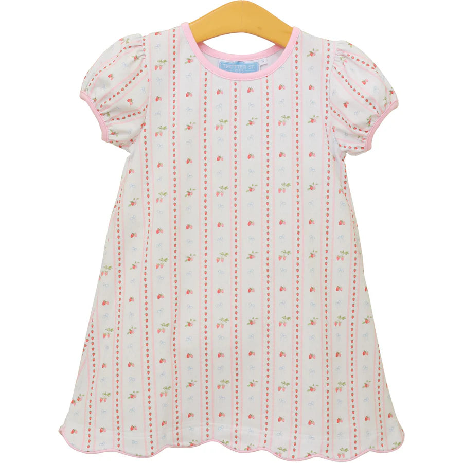Berry Sweet Scalloped Dress