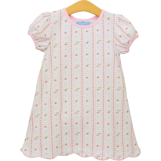 Berry Sweet Scalloped Dress