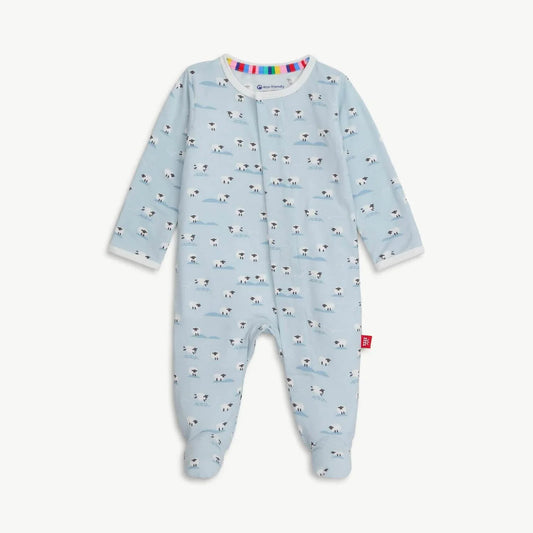 Baa Baa Baby Blue Modal Footie