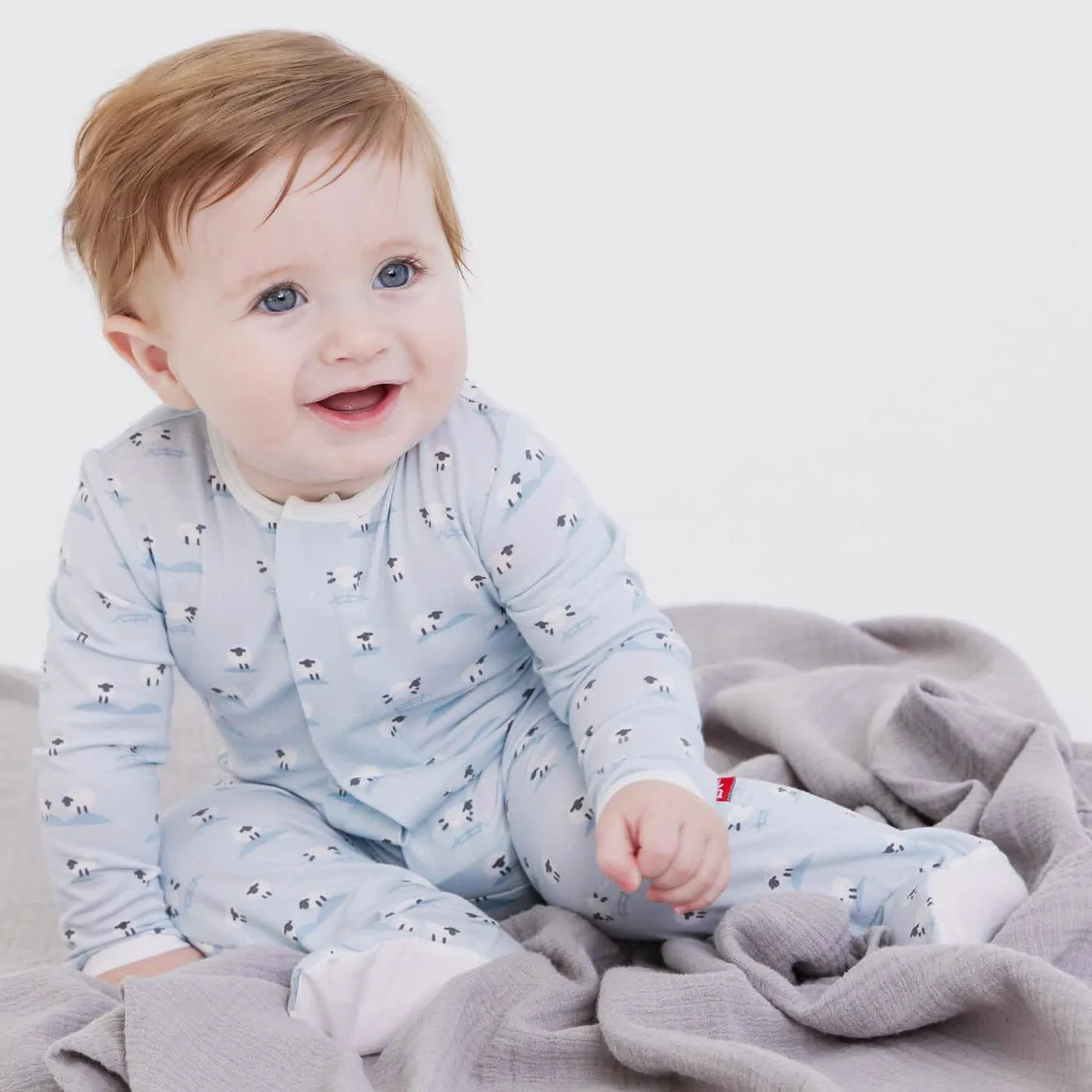 Baa Baa Baby Blue Modal Footie