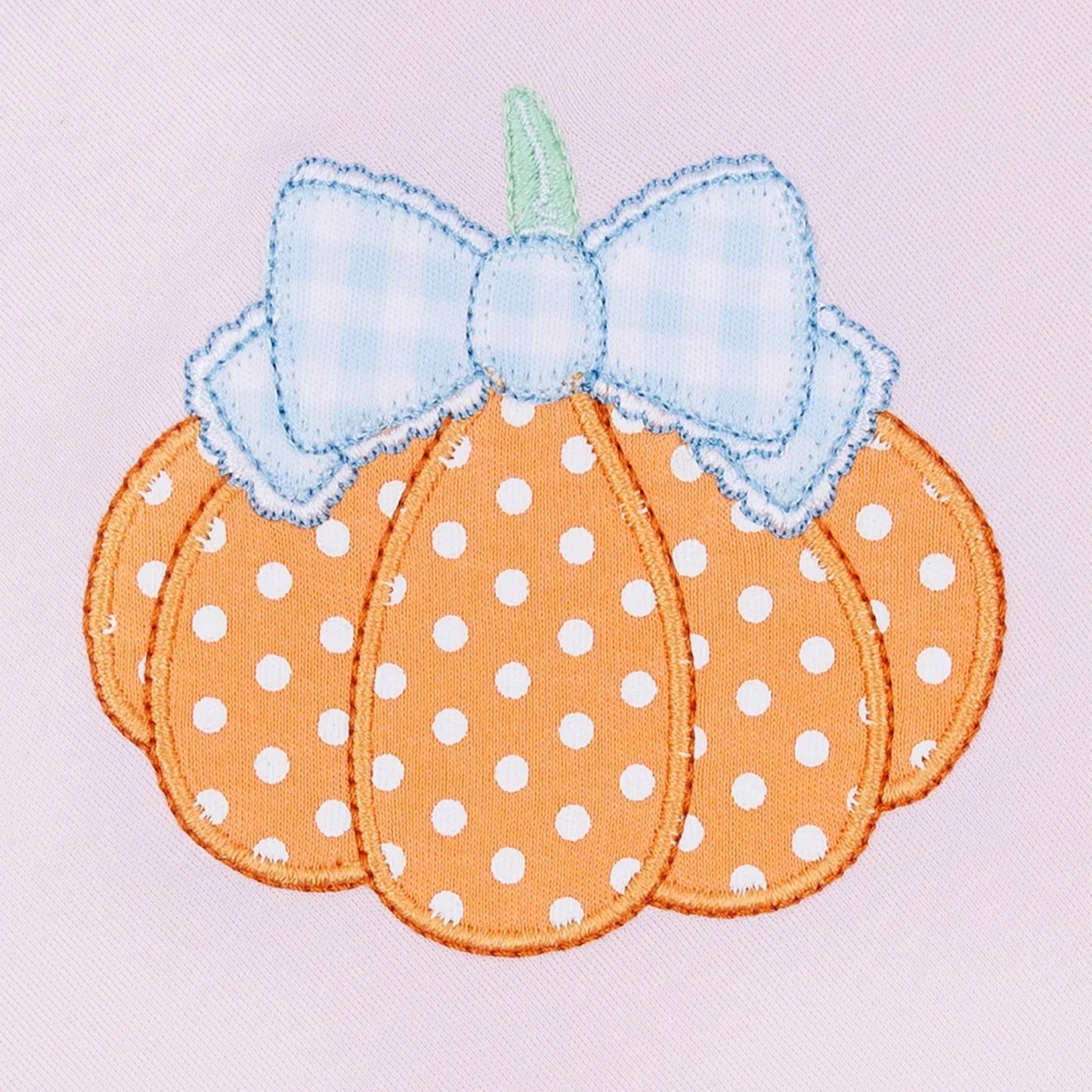 Bowtique Pumpkin Applique Ruffle Bubble