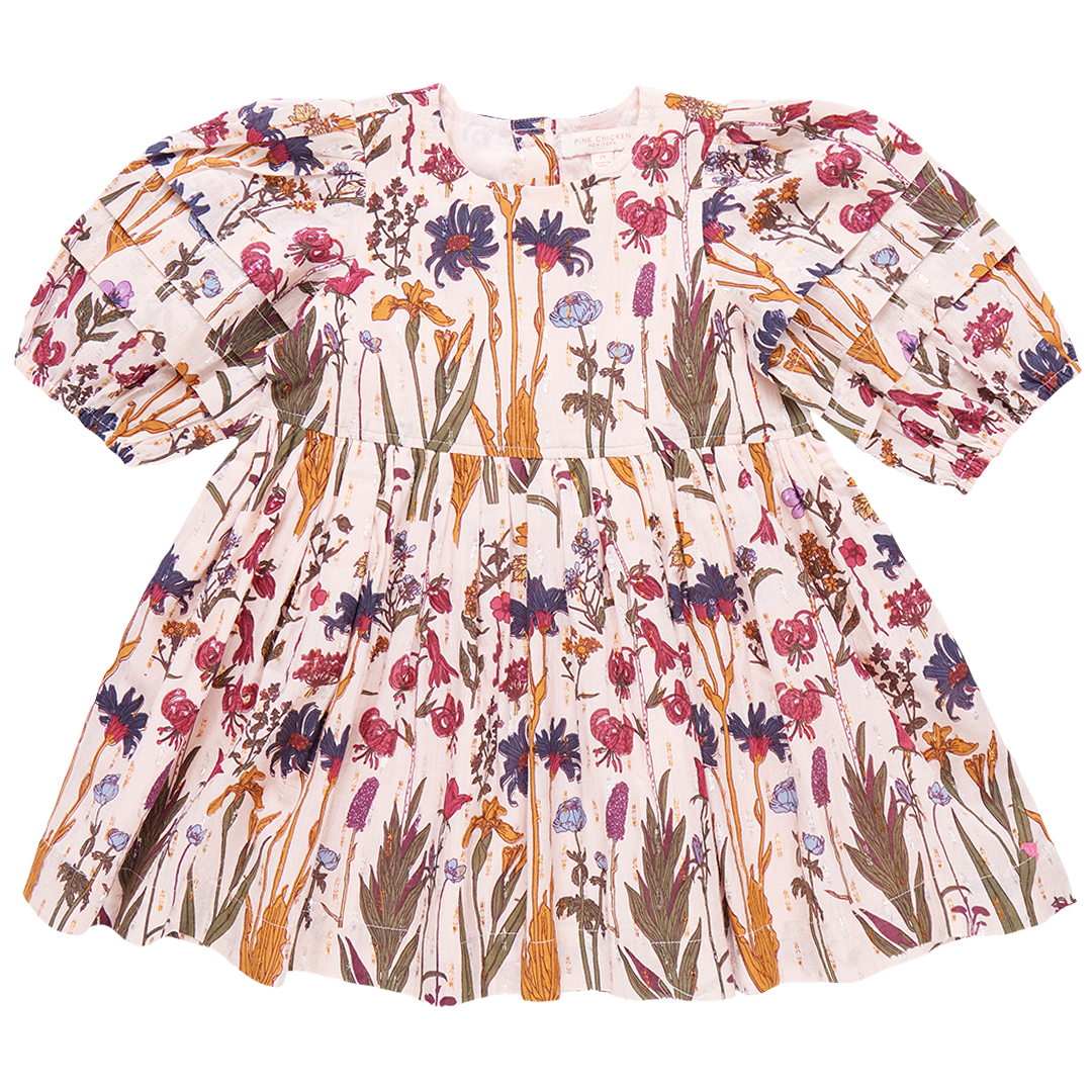 Girls Brooke Dress - Autumn Flowers