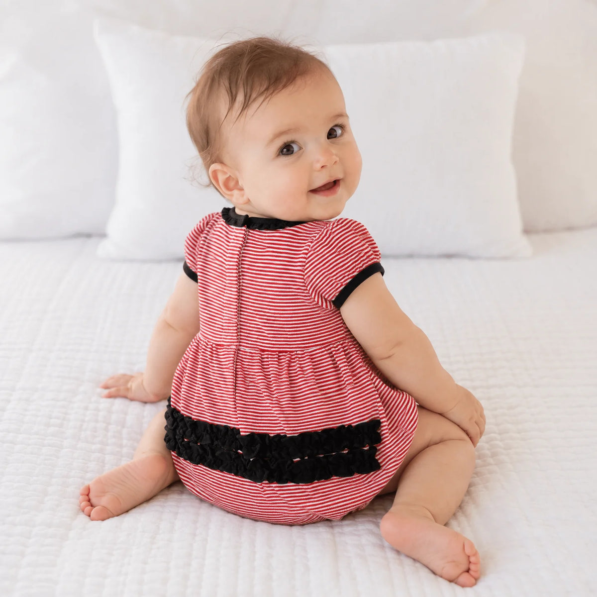 Bulldog Pride Ruffle Short Sleeve Bubble