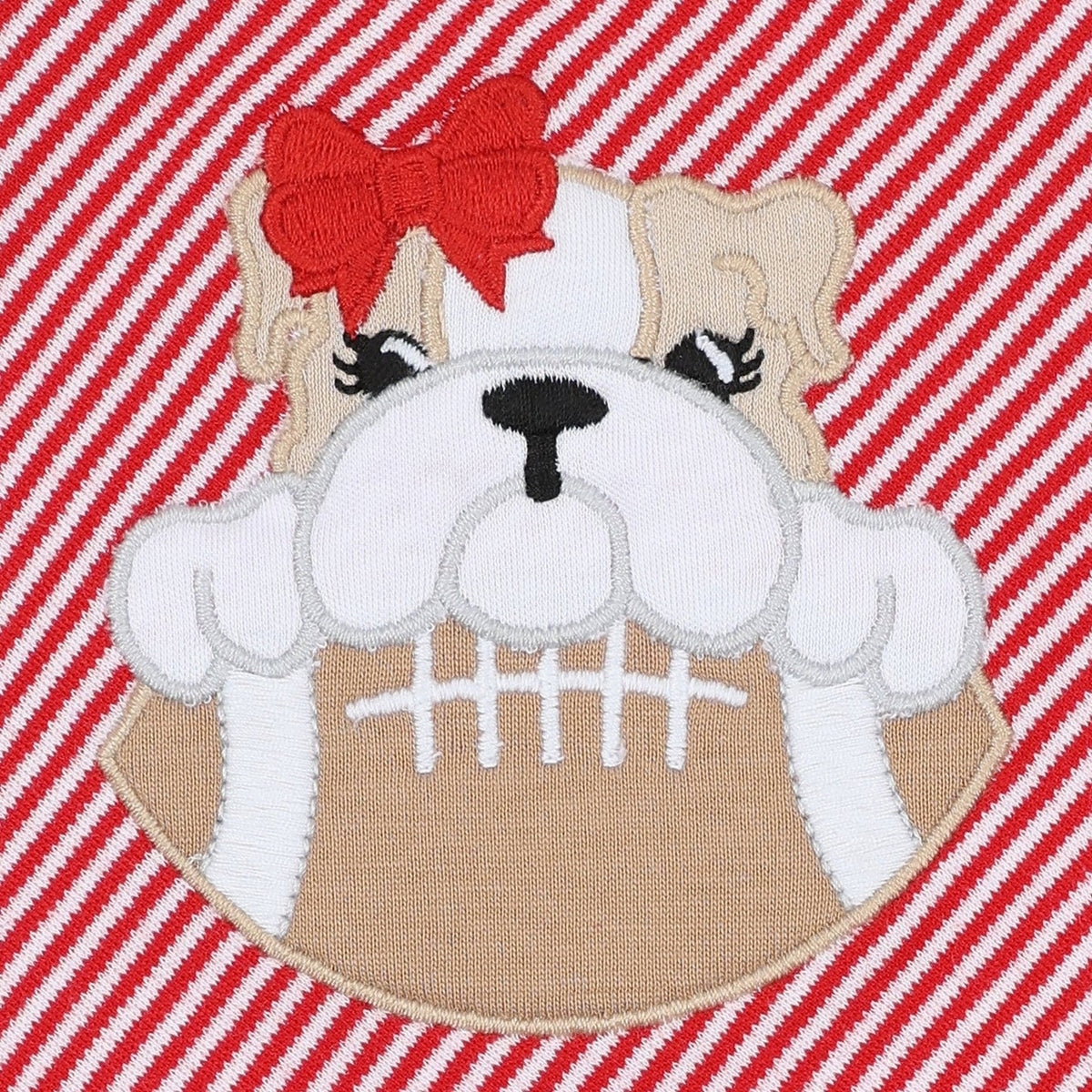 Bulldog Pride Ruffle Short Sleeve Bubble
