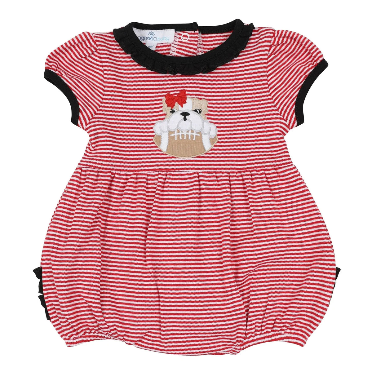 Bulldog Pride Ruffle Short Sleeve Bubble