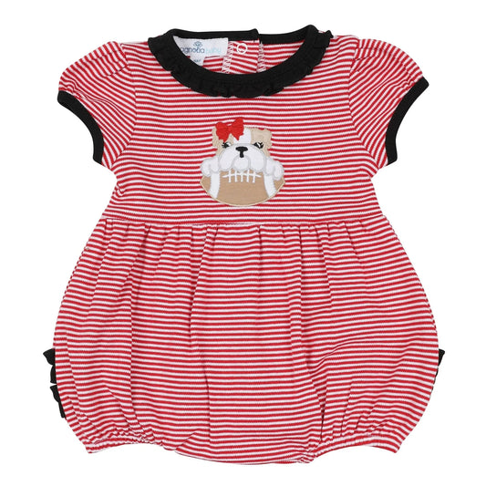 Bulldog Pride Ruffle Short Sleeve Bubble