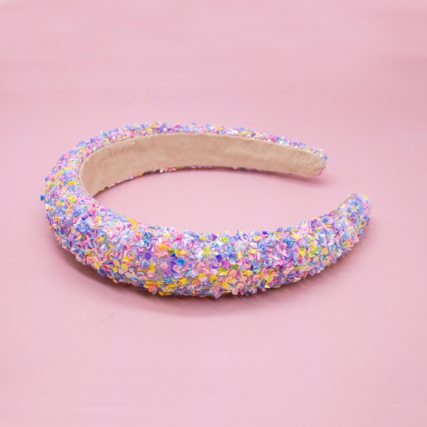 Kids Padded Headband - Chunky Sequin Hair Band: Multi-Colored