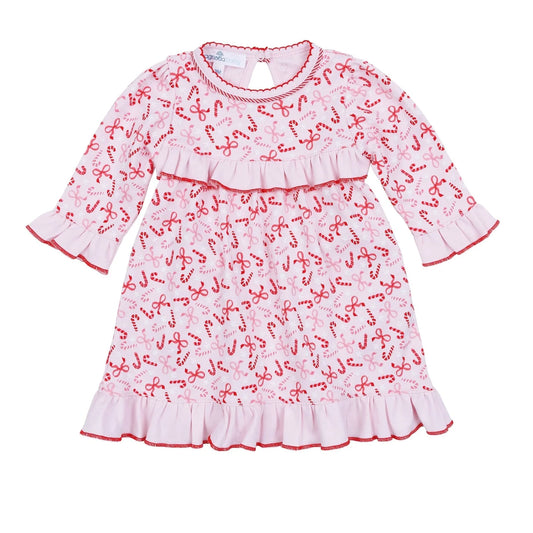 Candy Cane Lane Ruffle L/S Toddler Dress