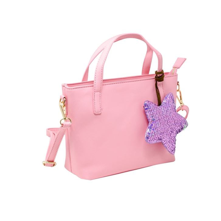 Leather Tote Bag - Pink