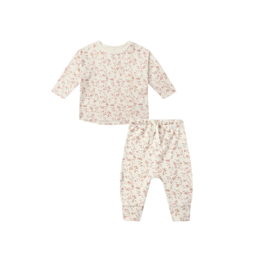 Long Sleeve Tee & Pant Set/ French Garden