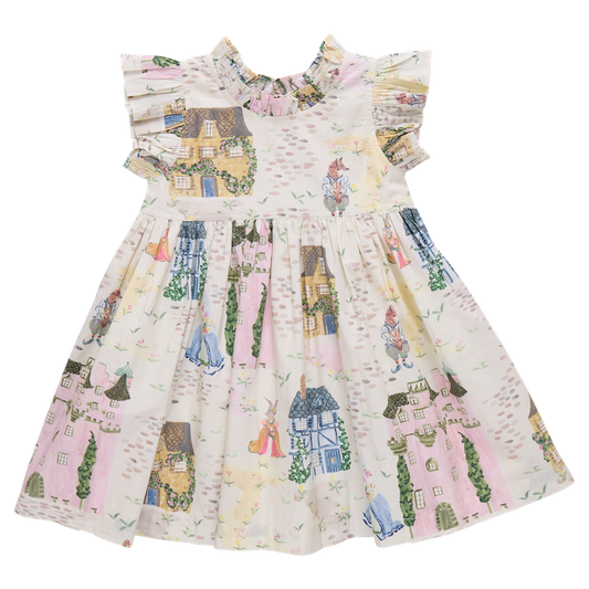 Girls Jennifer Dress - Whimsical Castle
