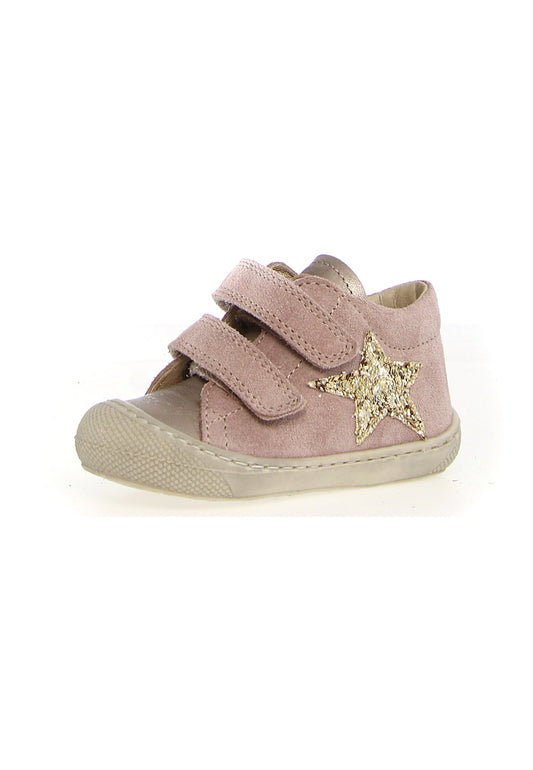 Kolde Shoe - Pink Suede Gold Glitter Star