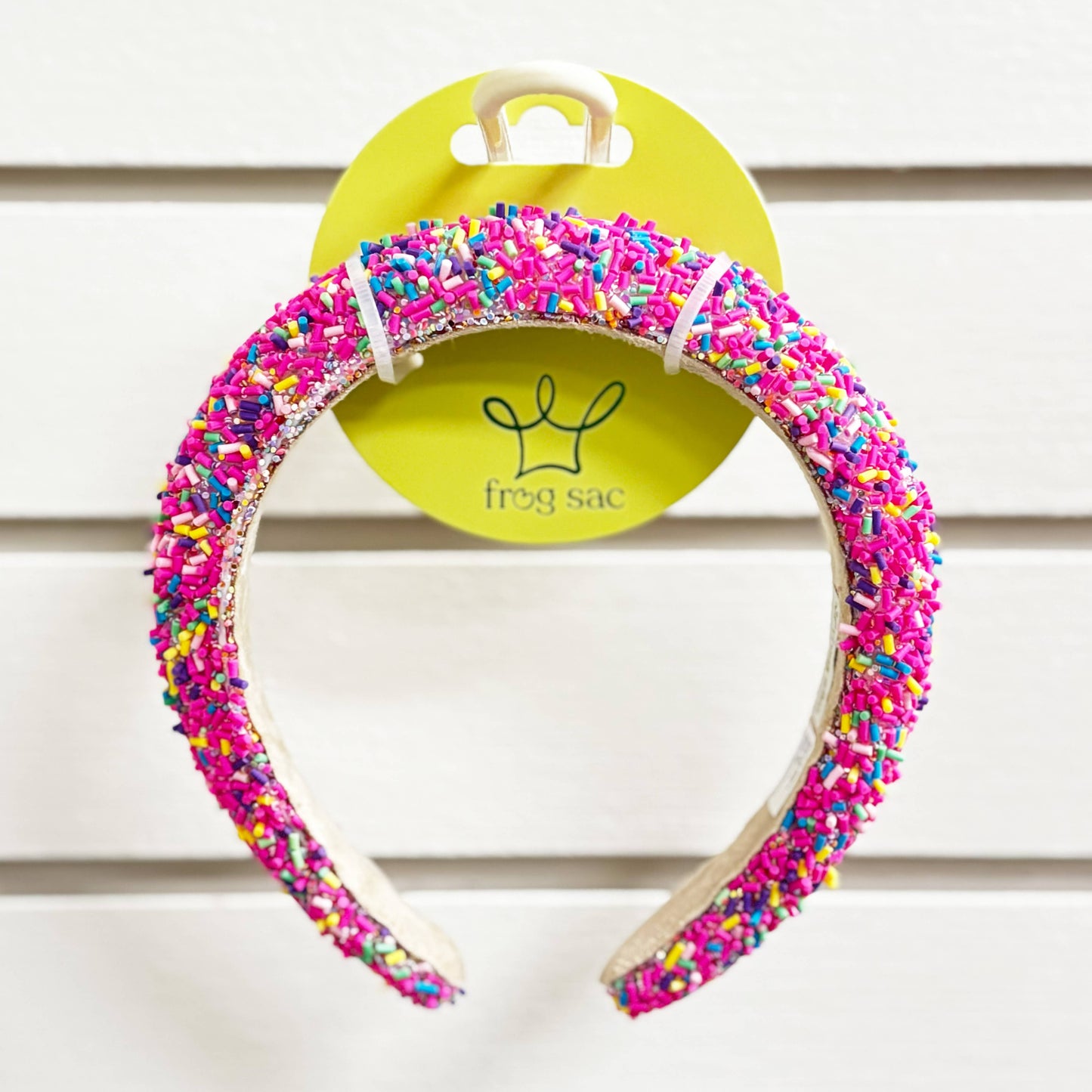 Padded Sprinkles Headband - Confetti Hair Band: Hot Pink