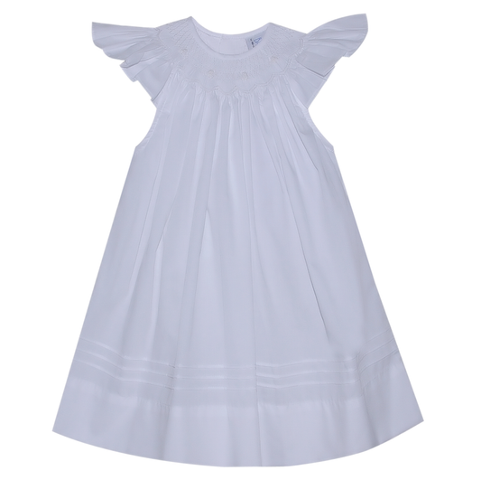 White Georgia Angel Bishop Dress