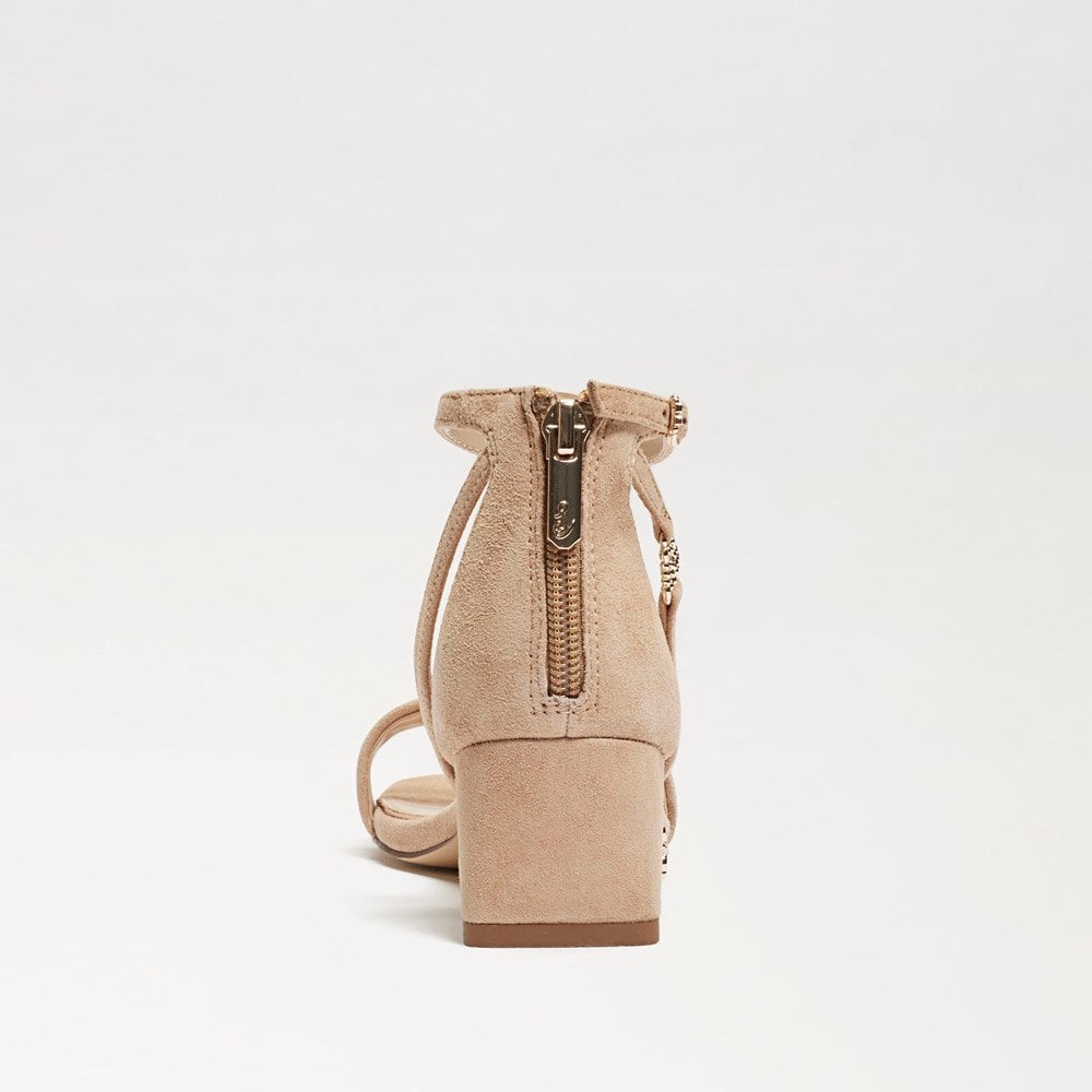 Delaney Dezi Block Heel Sandal - Nude