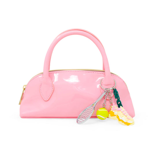 Sporty Charm Top Handle Bag: Pink