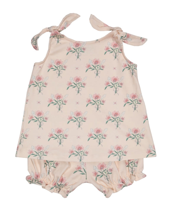 Neely Floral Tie Diaper Set